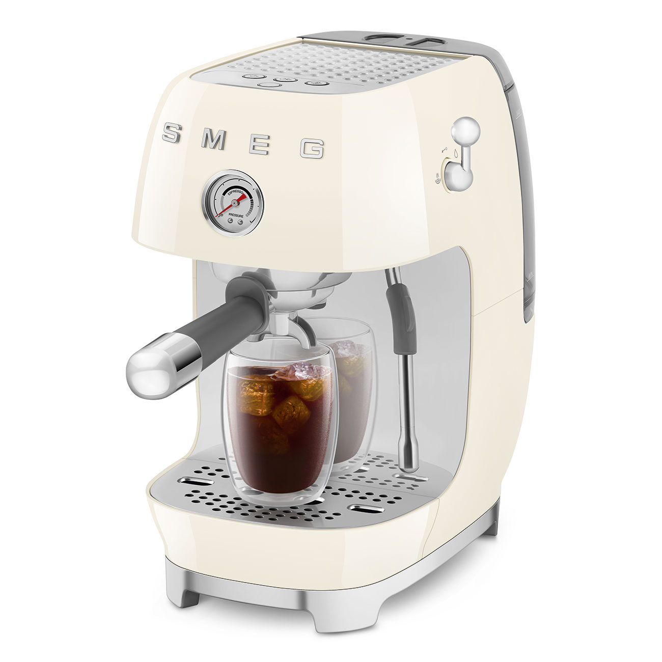 Machine expresso manuelle SMEG avec broyeur intégré - Crème Brillant - ECF03CREU – Image 4