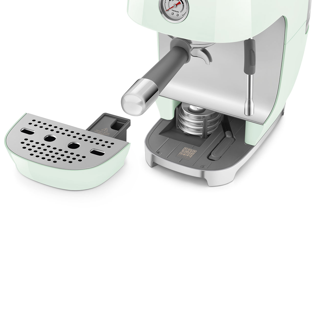 Machine expresso manuelle SMEG avec broyeur intégré - Vert d'Eau Brillant - ECF03PGEU – Image 2
