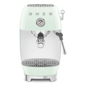 Machine expresso manuelle SMEG avec broyeur intégré - Vert d'Eau Brillant - ECF03PGEU