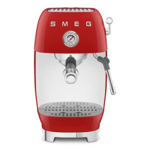Machine expresso manuelle SMEG avec broyeur intégré - Rouge Brillant - ECF03RDEU
