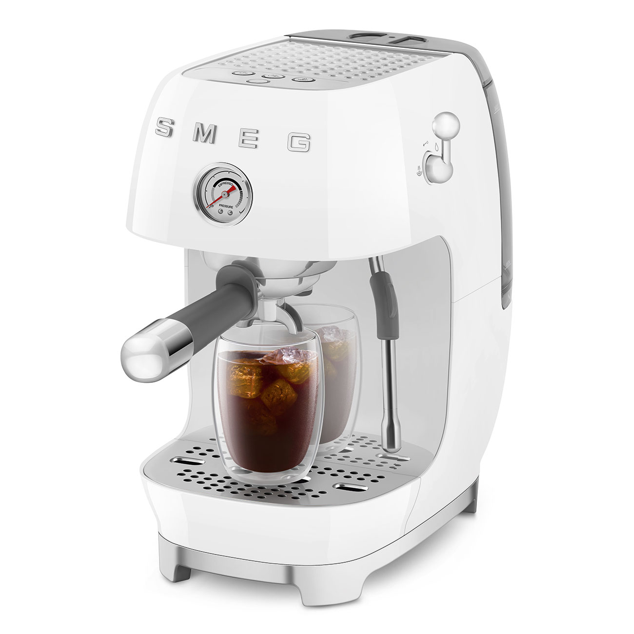 Machine expresso manuelle SMEG avec broyeur intégré - Blanc Brillant - ECF03WHEU – Image 4