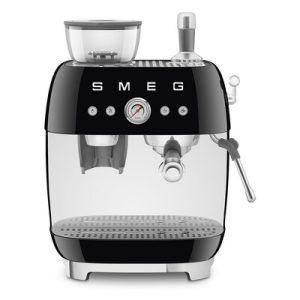 Machine expresso manuelle SMEG avec broyeur intégré - Noir Brillant - EGF03BLEU