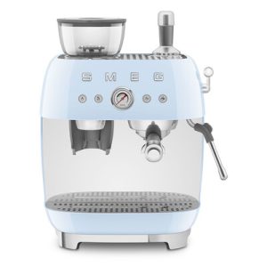 Machine expresso manuelle SMEG avec broyeur intégré - Bleu Azur Brillant - EGF03PBEU