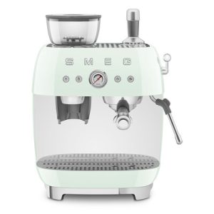 Machine expresso manuelle SMEG avec broyeur intégré - Vert d'Eau Brillant - EGF03PGEU