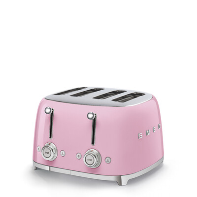 Grille-pain SMEG 4 tranches / 4 fentes Années 50 - Rose