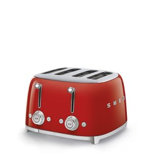 Grille-pain SMEG 4 tranches / 4 fentes Années 50 - Rouge