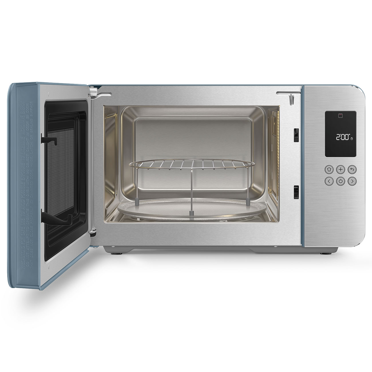 Micro-ondes SMEG MOC01SBMEU pose libre gril - Bleu Orage – Image 2