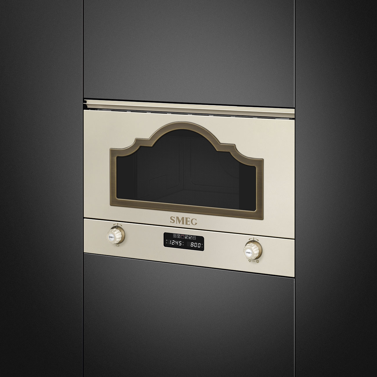 Micro-ondes SMEG MP722PO encastrable gril - Crème – Image 4