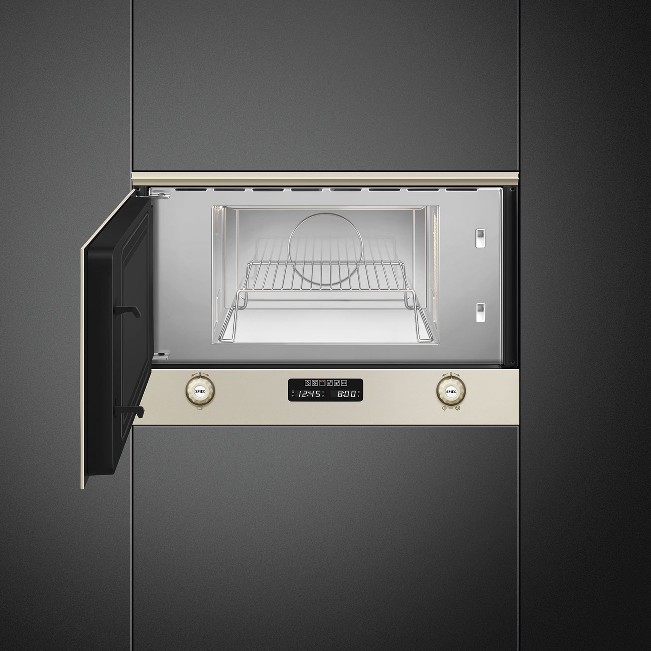 Micro-ondes SMEG MP722PO encastrable gril - Crème – Image 5