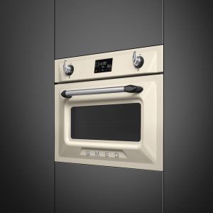 Four SMEG Victoria Compact 45 cm Combiné Micro-ondes - Crème