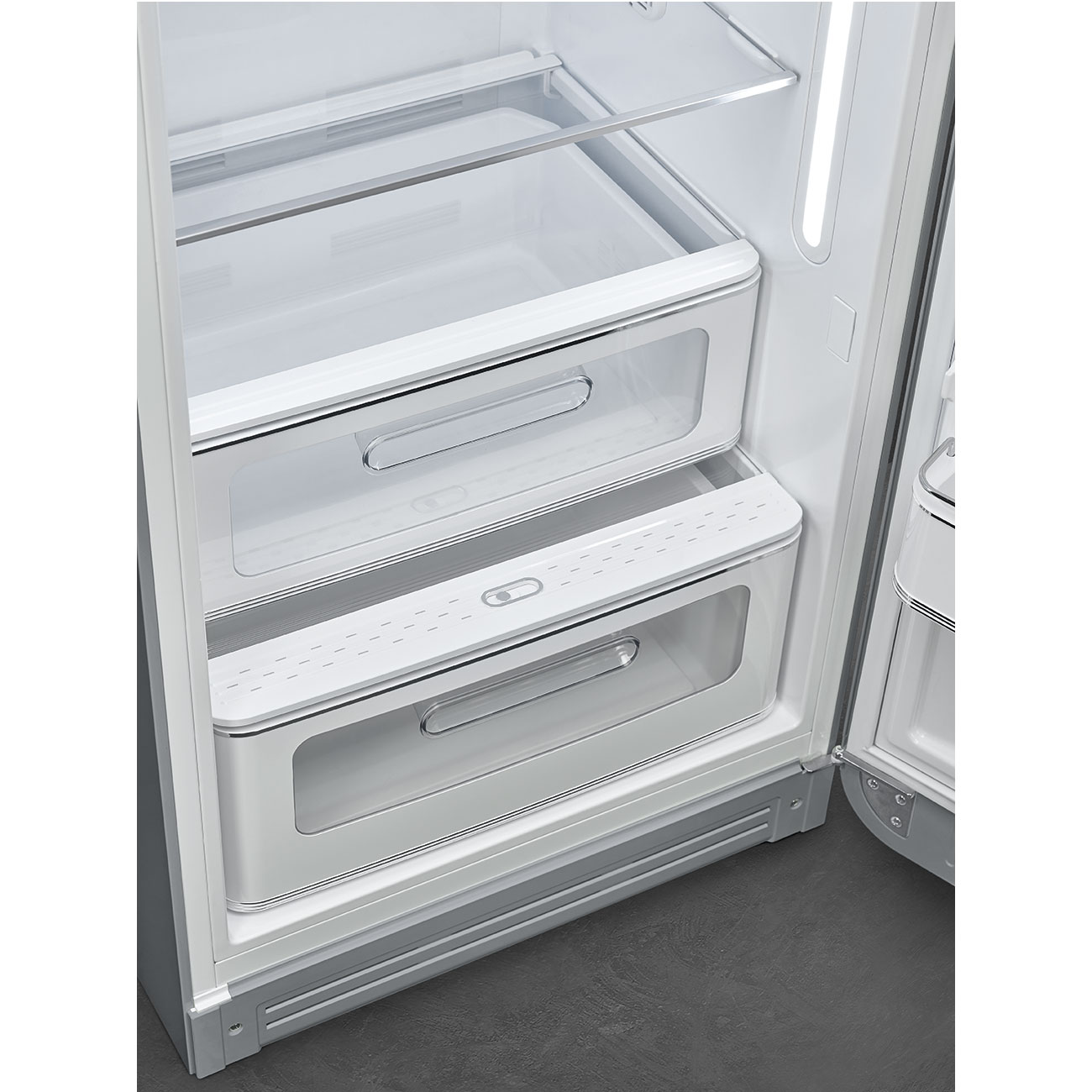 Réfrigérateur Une porte Gris métal Esthétique Années 50 – Image 4