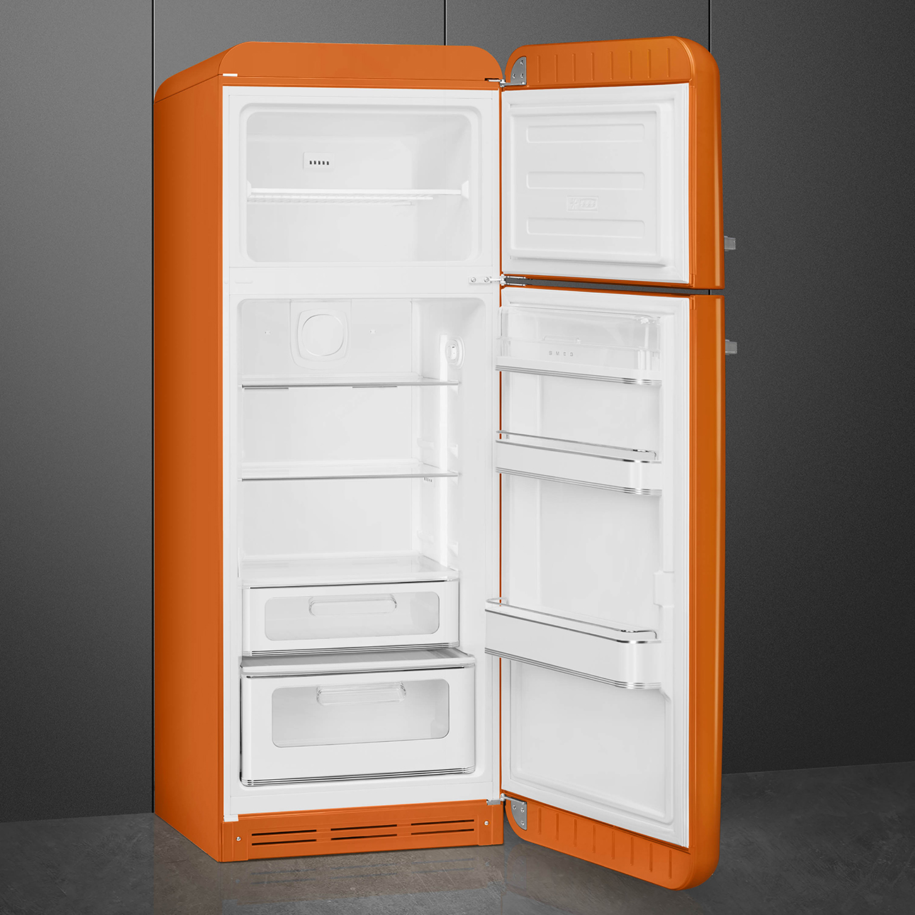 Réfrigérateur Deux portes Orange Esthétique Années 50 – Image 2