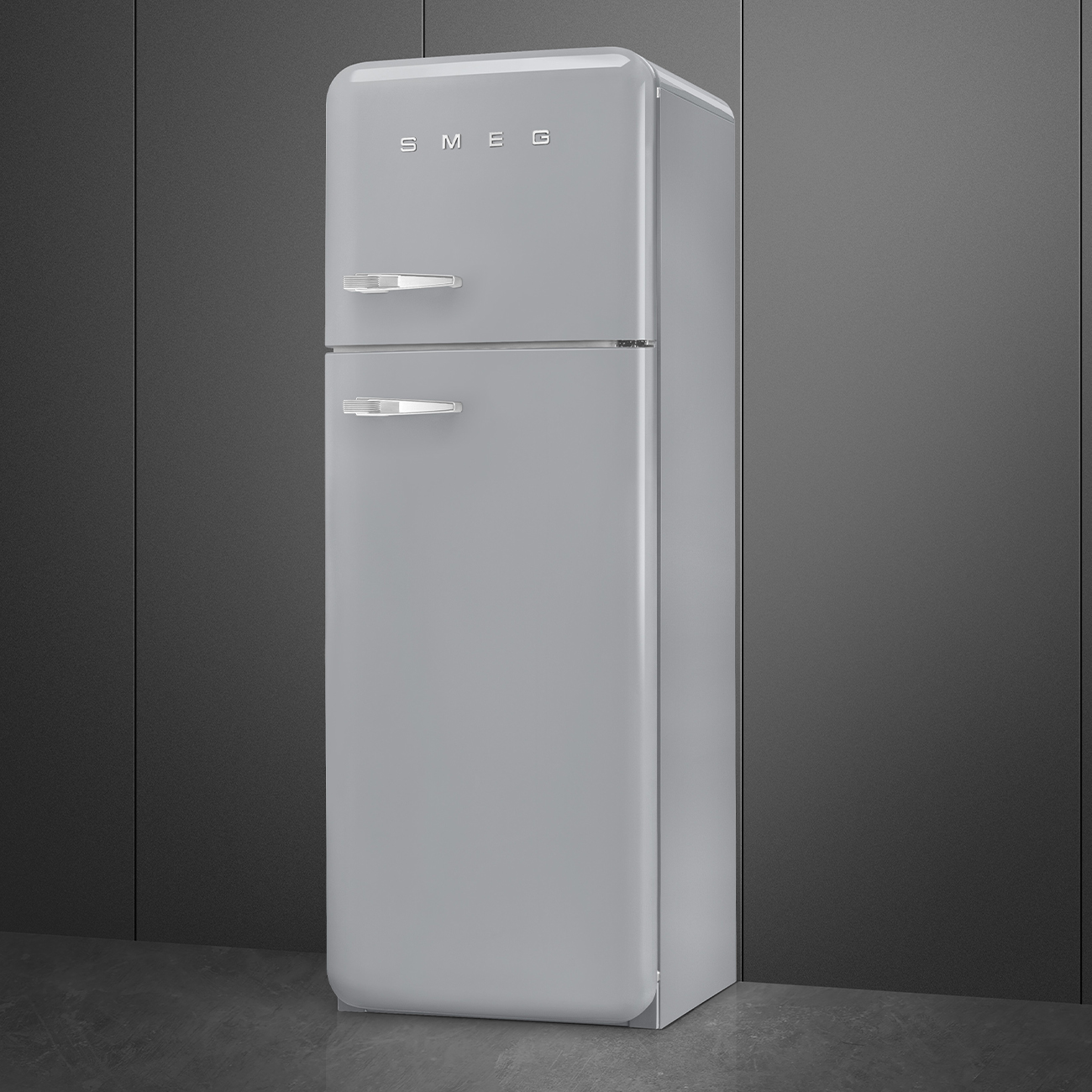 Réfrigérateur Deux portes Gris métal Esthétique Années 50 – Image 4