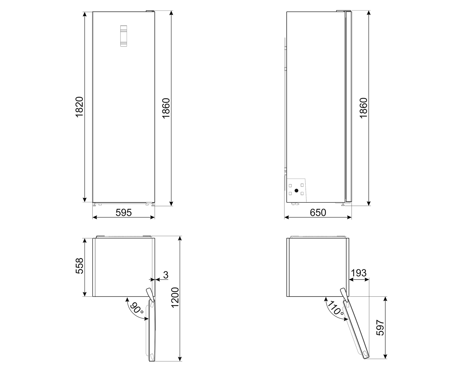 Congélateur Une porte Inox Esthétique Universel – Image 4