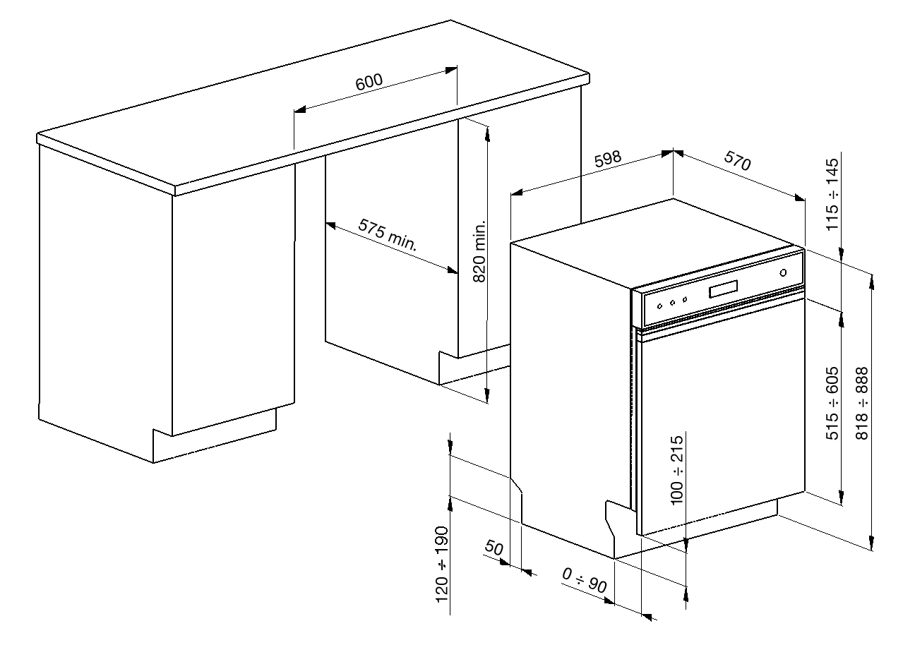 Lave-vaisselle 60 cm 13 couverts Esthétique Universel – Image 2
